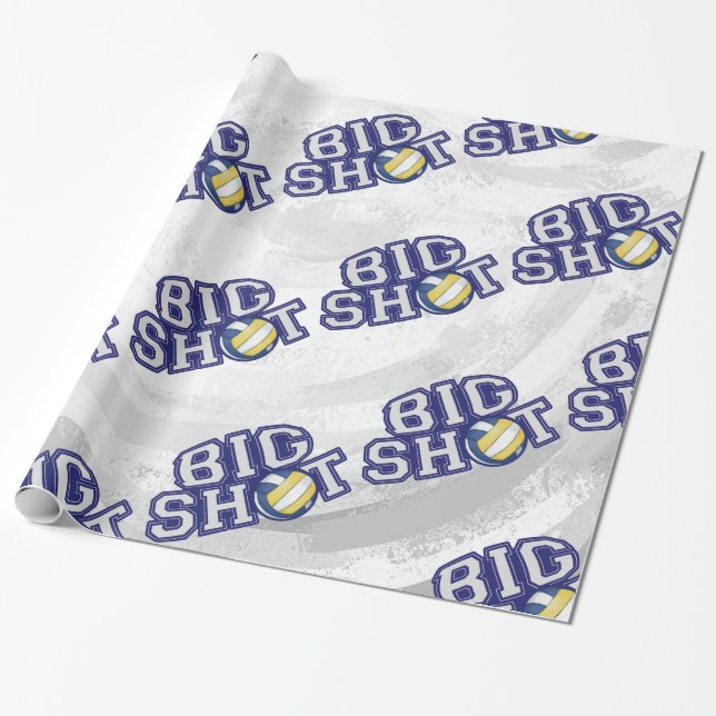 Big Shot Volleyball Wrapping Paper (Unrolled)