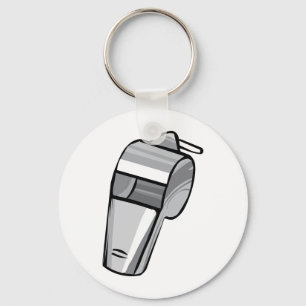 Big Silver Whistle Key Ring