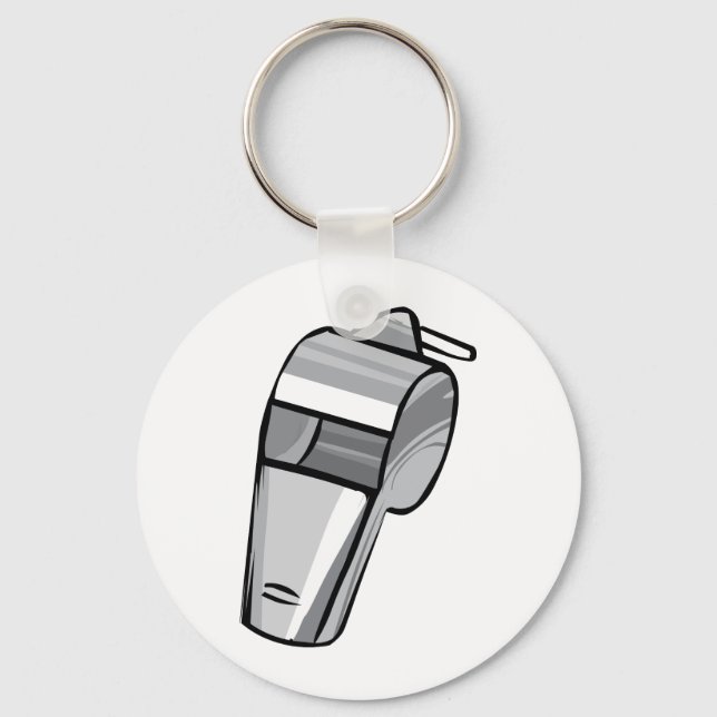 Big Silver Whistle Key Ring (Front)