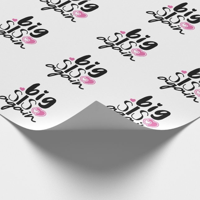 Big Sis Again Wrapping Paper (Corner)