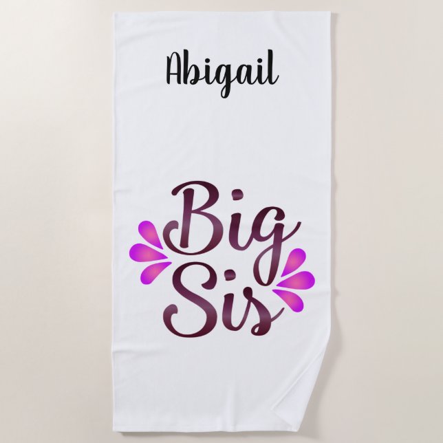 Big Sis Beach Towel (Front)