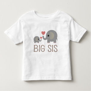 Big Sis Elephant Heart Toddler T-Shirt