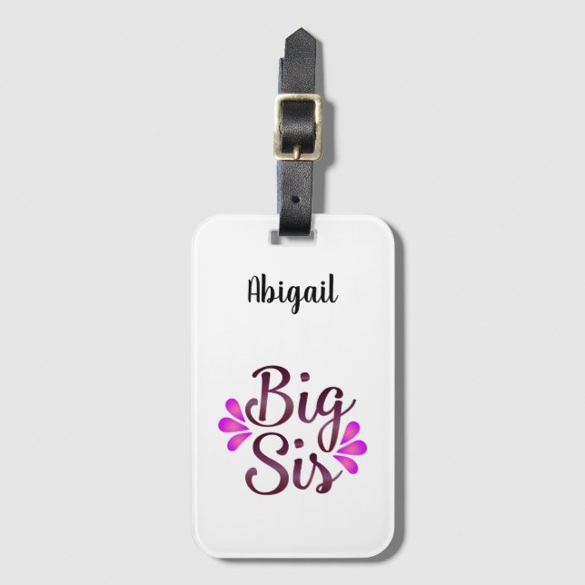 Big Sis Luggage Tag (Front Vertical)