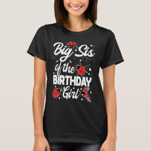 Big Sis Of The Birthday Girl Ladybug Bday Party Ce T-Shirt