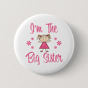 Big Sis Pink Girl 6 Cm Round Badge