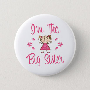 Big Sis Pink Girl 6 Cm Round Badge