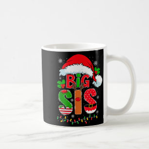 Big Sis Santa Hat New Big Sister Announcement Xmas Coffee Mug