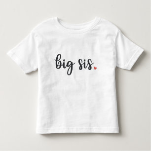 Big Sis With Heart Toddler T-Shirt