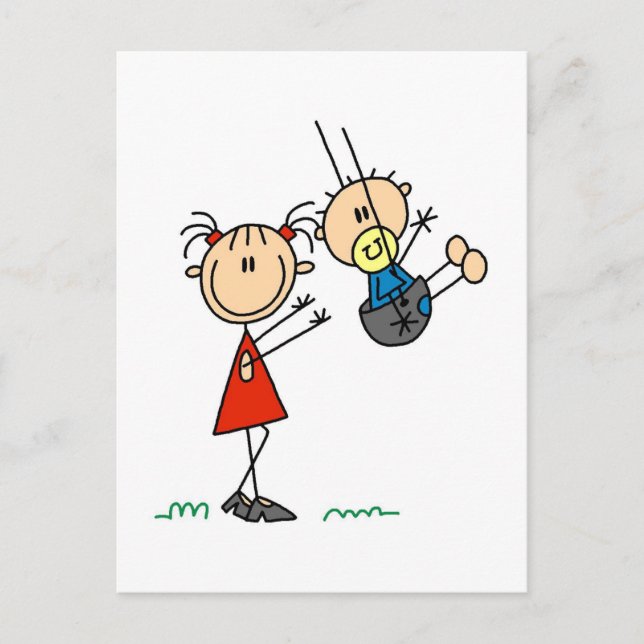 Big Sis with Little Brother Cards and Stickers (Front)