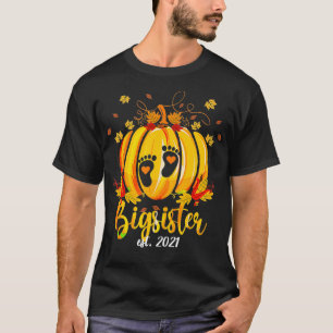 Big Sister 2021 Pumpkin Family Matching Thanksgivi T-Shirt