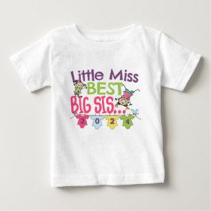 Big Sister 2024 - Little Miss Best Big Sis Baby T-Shirt