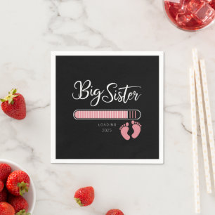 Big Sister 2025 Loading Pregnancy Announcement  Napkin