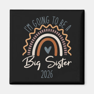 Big Sister 2026 Girls Rainbow Big Sis Sibling  Magnet