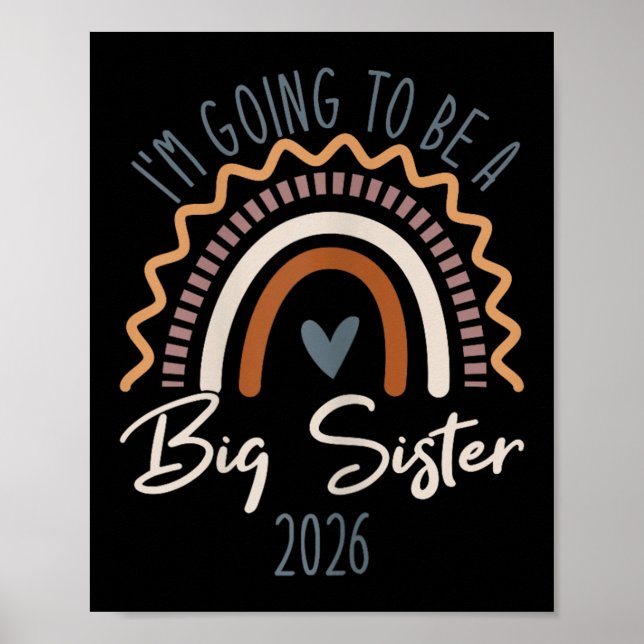 Big Sister 2026 Girls Rainbow Big Sis Sibling  Poster (Front)