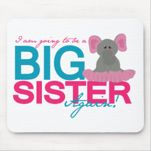 Big Sister Again Elephant Mouse Pad
