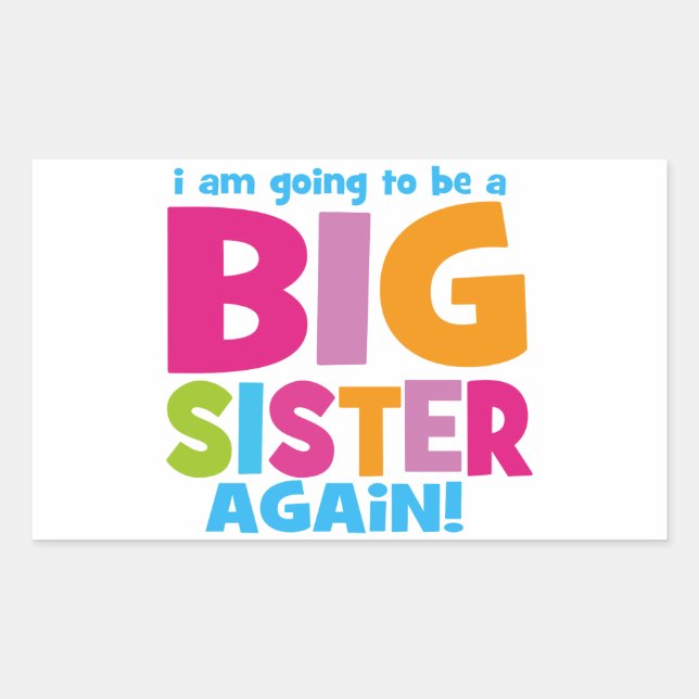Big Sister Again Rectangular Sticker (Front)