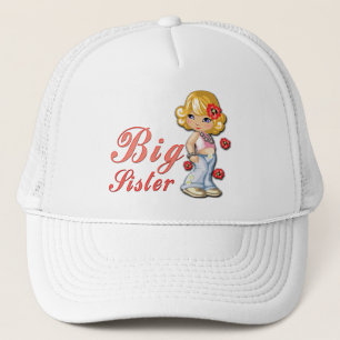 Big Sister and Flowers Trucker Hat