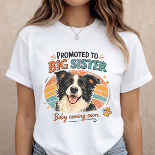 Big Sister Announcement Dog Baby Reveal T-Shirt