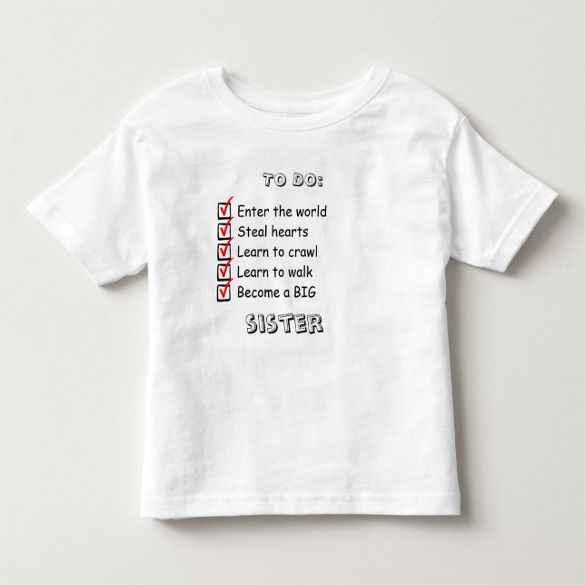 Big Sister Announcment Shirt (Front)