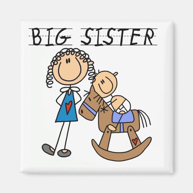 Big Sister Baby Brother T-shirts and Gifts Magnet (Front)