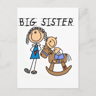 Big Sister Baby Brother T-shirts and Gifts Postcard