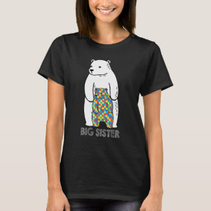 Big Sister Bear Autism Awareness T-Shirt