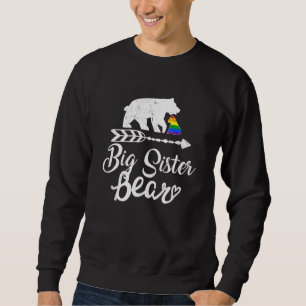 Big Sister Bear Lgbt Lgbtq Rainbow Pride Gay Lesbi Sweatshirt