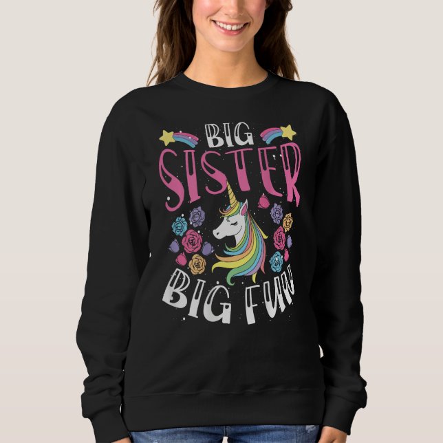 Big Sister, Big Fun Backprint Big Sister Sweatshirt (Front)