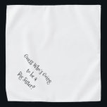 Big Sister Black and White Typography Pet Bandana<br><div class="desc">White bandanna, with black, cute, funny, text announcement... .Guess Who's Going to be a Big Sister? Because your pet is part of the family too! Perfect for your announcing a new pet or baby! The background colour is customisable to any colour you desire, as are the font style, size, and/or...</div>