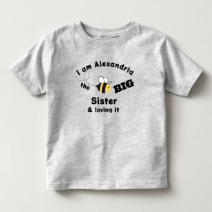 Big Sister Bumble Bee and Loving it Grey T-Shirt