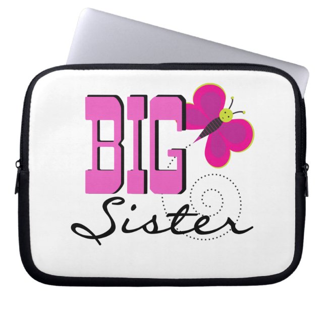 Big Sister - Butterfly Gifts Laptop Sleeve (Front)