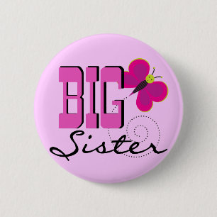 Big Sister Butterfly Tshirts and Gifts 6 Cm Round Badge