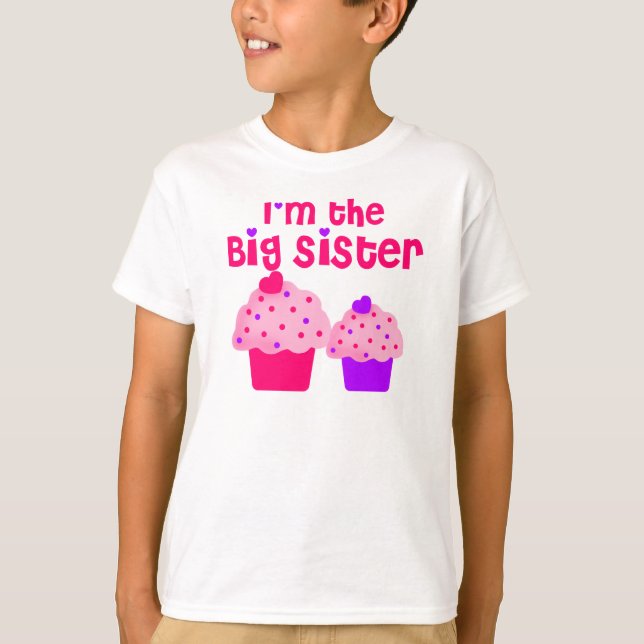 Big Sister cupcake T-Shirt (Front)