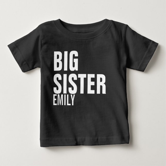 Big Sister Custom Toddler Sweatshirt Baby T-Shirt (Front)