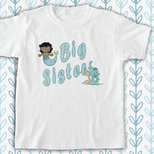 Big Sister Cute Mermaid of Colour T-Shirt