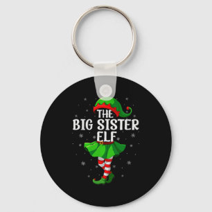 Big Sister Elf Christmas Girls Women Elf Squad Xma Key Ring