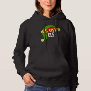 Big Sister Elf Matching Family Group Christmas Par Hoodie