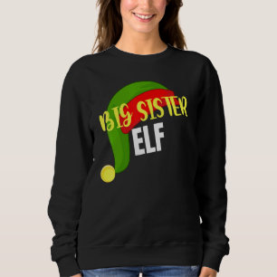 Big Sister Elf Matching Family Group Christmas Par Sweatshirt