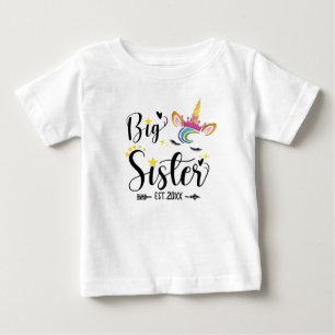 Big Sister EST.2022, unicorn Baby T-Shirt