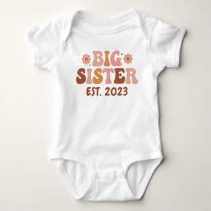 Big Sister EST.2023, New Big Sister, Announcement Baby Bodysuit