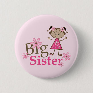 Big Sister Ethnic Stick Figure Girl 6 Cm Round Badge