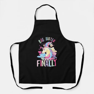 Big Sister Finally Unicorn Sibling Newborn For Gir Apron