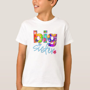 big sister flower back T-Shirt