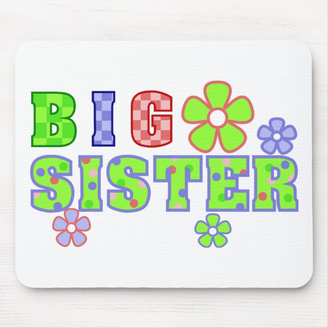 Big Sister Flowers Mouse Pad (Front)