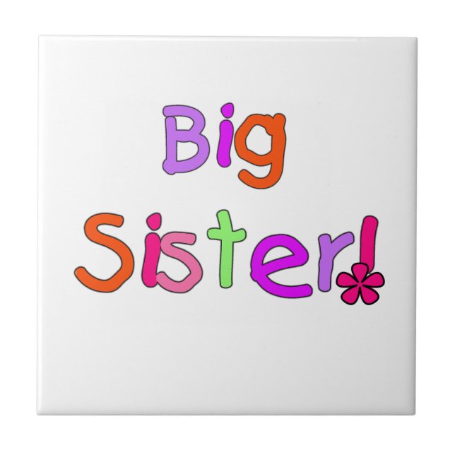 Big Sister Gifts Ceramic Tile (Front)