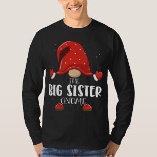 Big Sister Gnome Matching Family Christmas Pajama T-Shirt