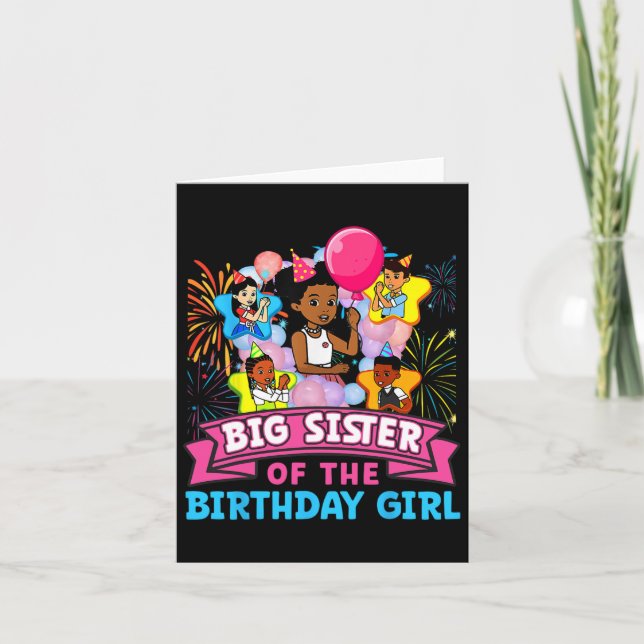 Big Sister Gracie's Corner Birthday Dolls Cute Par Card (Front)