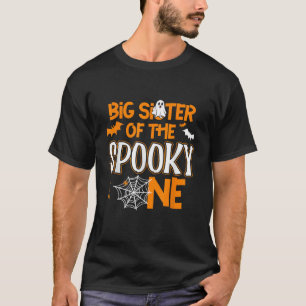Big Sister Halloween 1st Birthday Matching Family  T-Shirt
