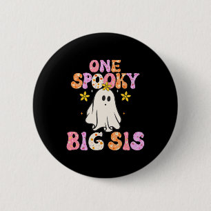 Big Sister Halloween One Spooky Big Sister Announc 6 Cm Round Badge