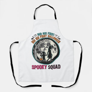 Big Sister Halloween Shirt for Her First Spooky Se Apron